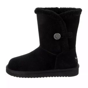 WOMEN'S KOOLABURRA BY UGG KINSLEI SHORT BOOT SHOE BLACK SUEDE Size 6